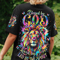 Blessed By God Lion Women's All Over Print Shirt - Tyln0907261