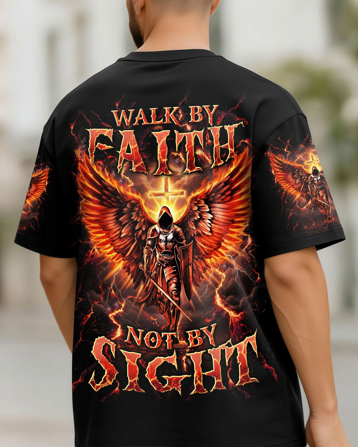 Walk By Faith Not By Sight Warrior Men's All Over Print Shirt - Yhln0901263