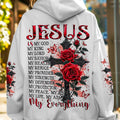 Jesus Is My Everything Cross And Rose Women's All Over Print Shirt -Tyqy2009244