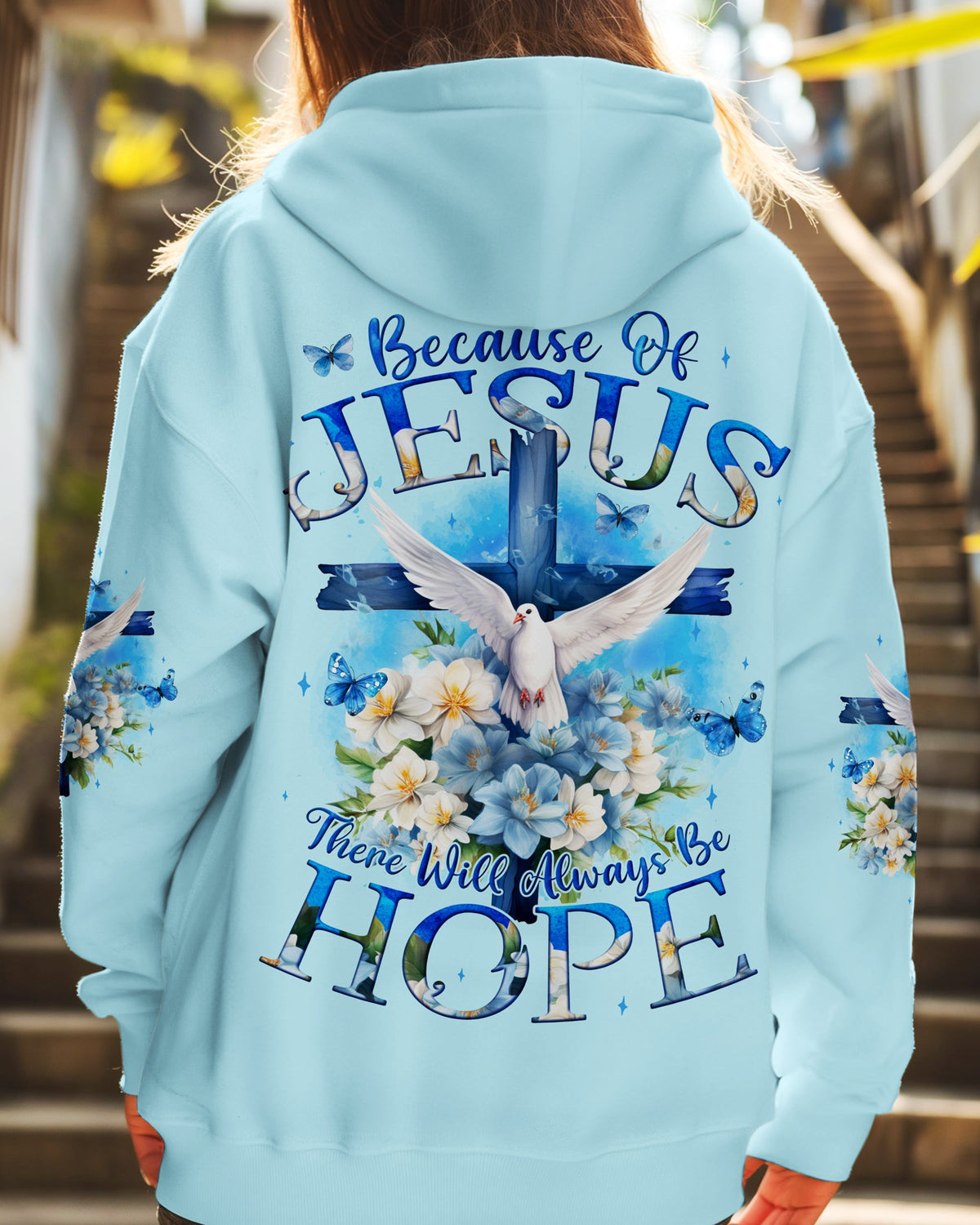 Because Of Jesus Women All Over Print Shirt - Tyqy1911243