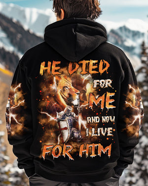 He Died For Me Lion Warrior Men's All Over Print Shirt  - Tlnz2802251