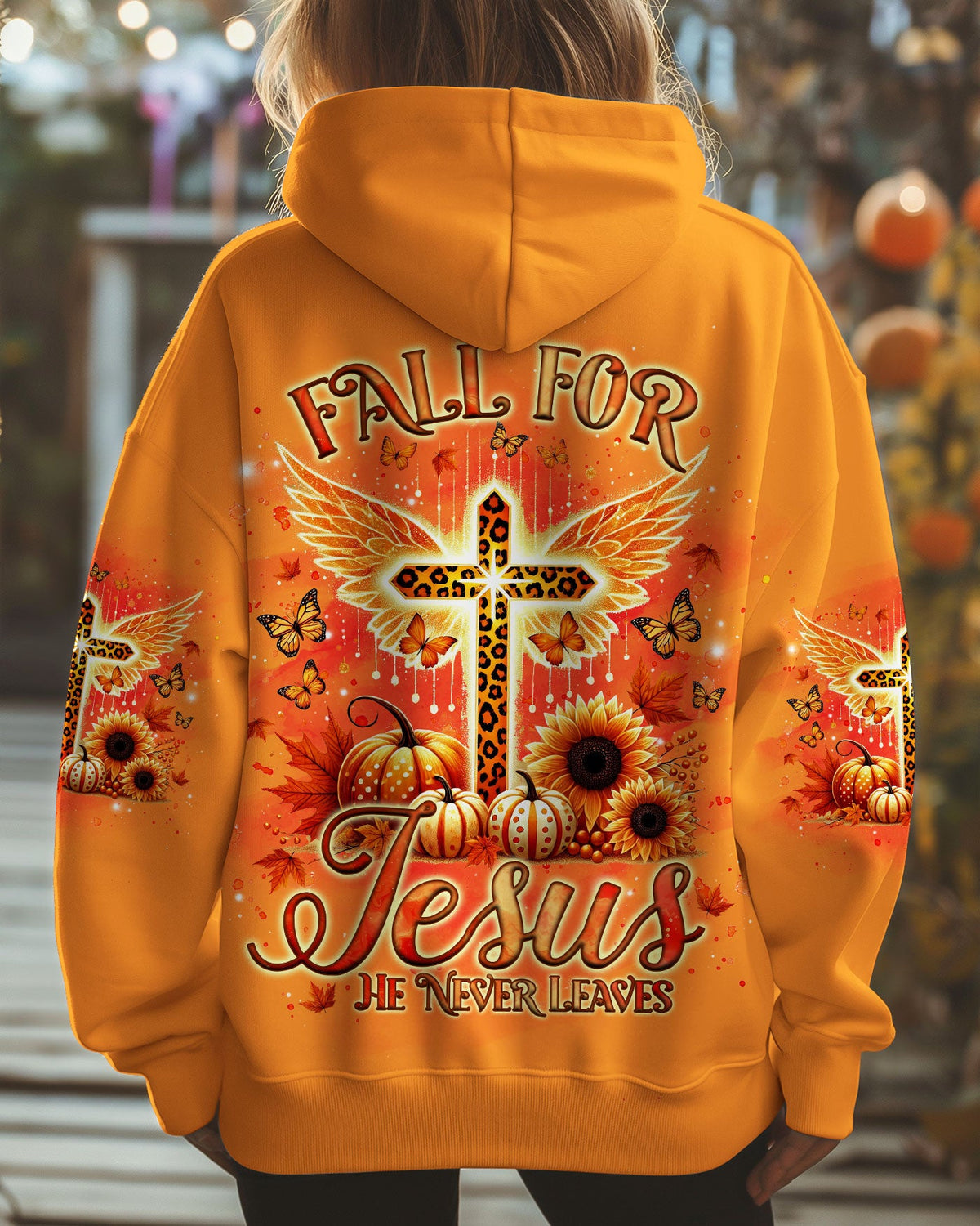 Fall For Jesus He Never Leaves Women's All Over Print Shirt - Tlnz0808244