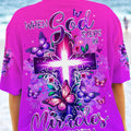 When God Steps In Miracles Happen Women's All Over Print Shirt - Tlnz1007242