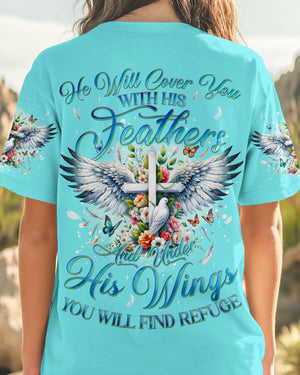 He Will Cover You With His Feathers Women's All Over Print Shirt - Tyqy0708241