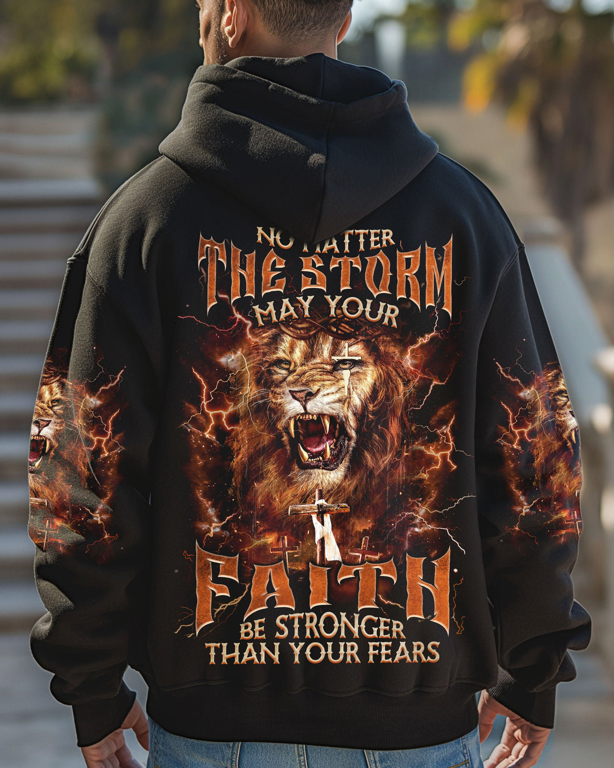 No Matter The Storm Lion Men's All Over Print Shirt - Tlnz0603252