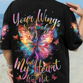 Your Wings And My Heart Butterfly Women's All Over Print Shirt - Tyqy1604243