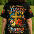She Loves Jesus And America Too Women's All Over Print Shirt - Yhhg1605253