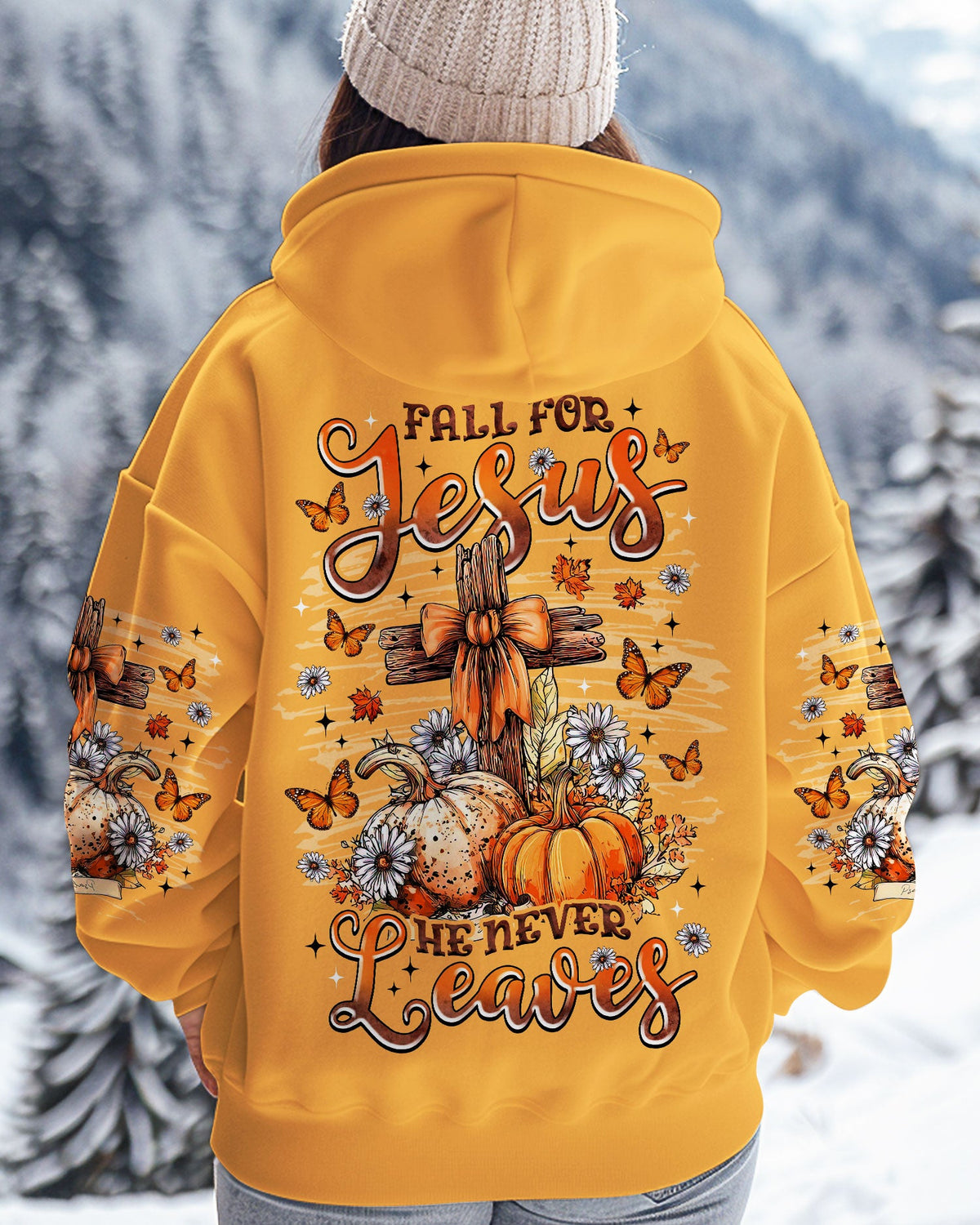 Fall For Jesus Autumn Women's All Over Print Shirt   - Tlnz1208253