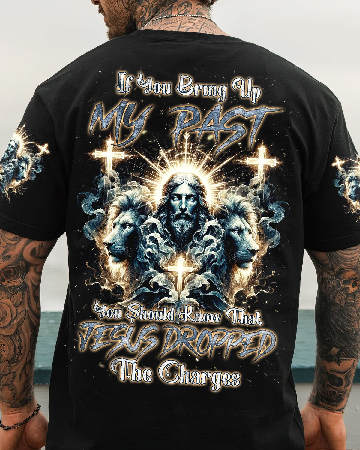 Jesus Dropped The Charges Lion Men's All Over Print Shirt - Tlnz2105245