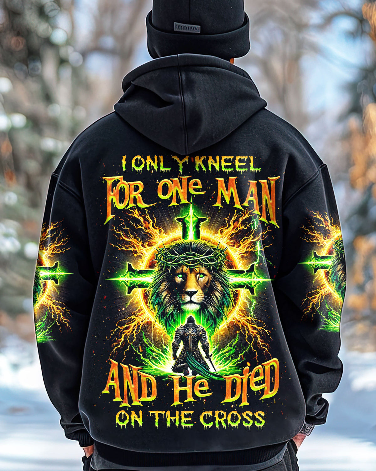 I Only Kneel For One Man Warrior Lion Men's All Over Print Shirt - Tlnz2812242