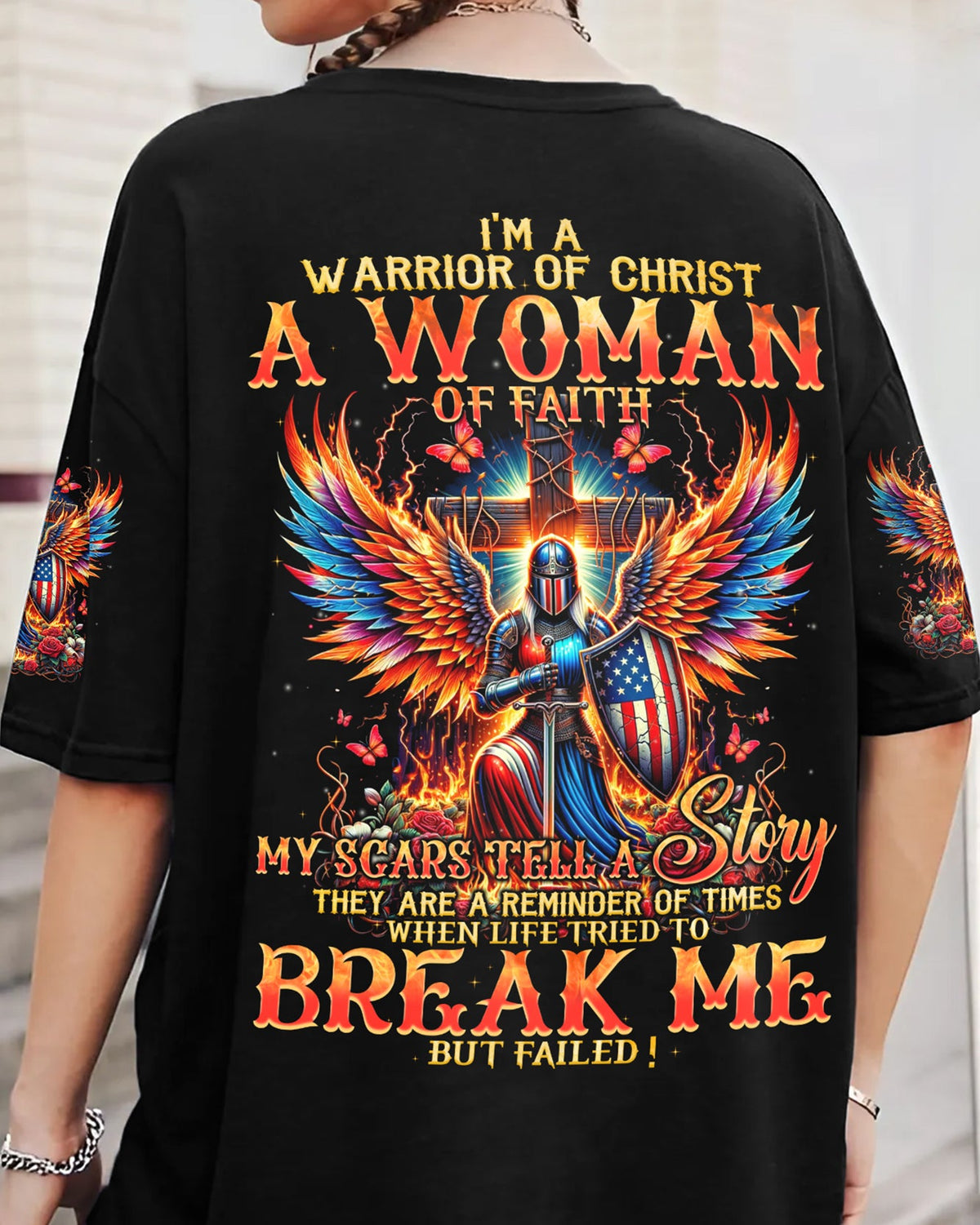 I'm A Warrior Of Christ A Woman Of Faith Women's All Over Print Shirt - Tyqy2406241