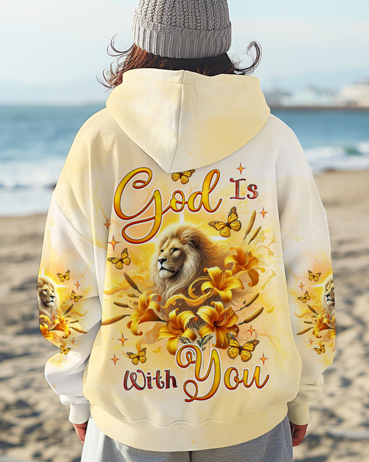 God Is With You Lilies Lion  Women's All Over Print Shirt  -  Tlnz0702254