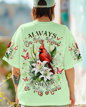 Always On My Mind Forever In My Heart Cardinal Women's All Over Print Shirt - Tlnz1203253