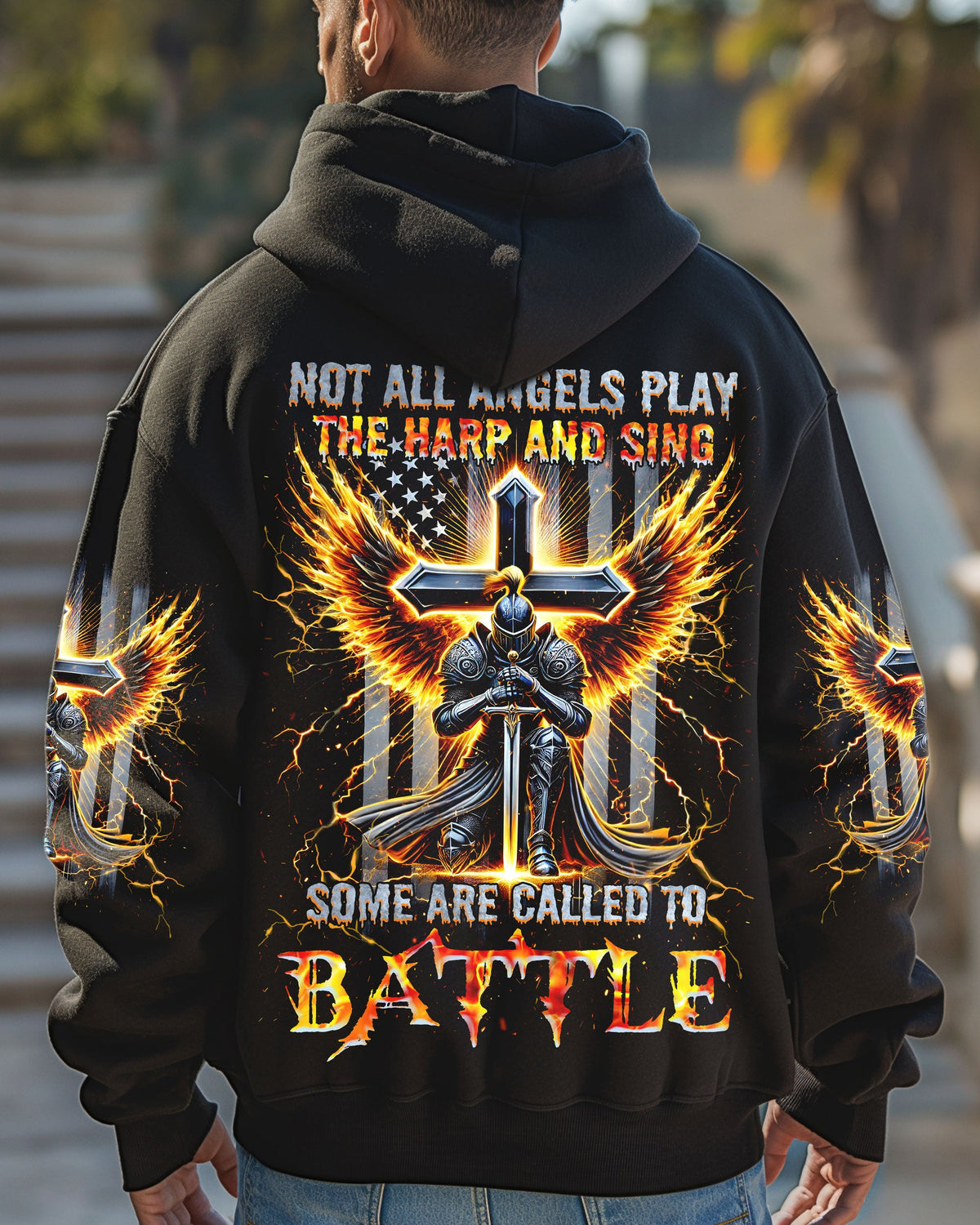 Not All Angels Play The Harp And Sing Warrior Men's All Over Print Shirt - Tlnz0502254