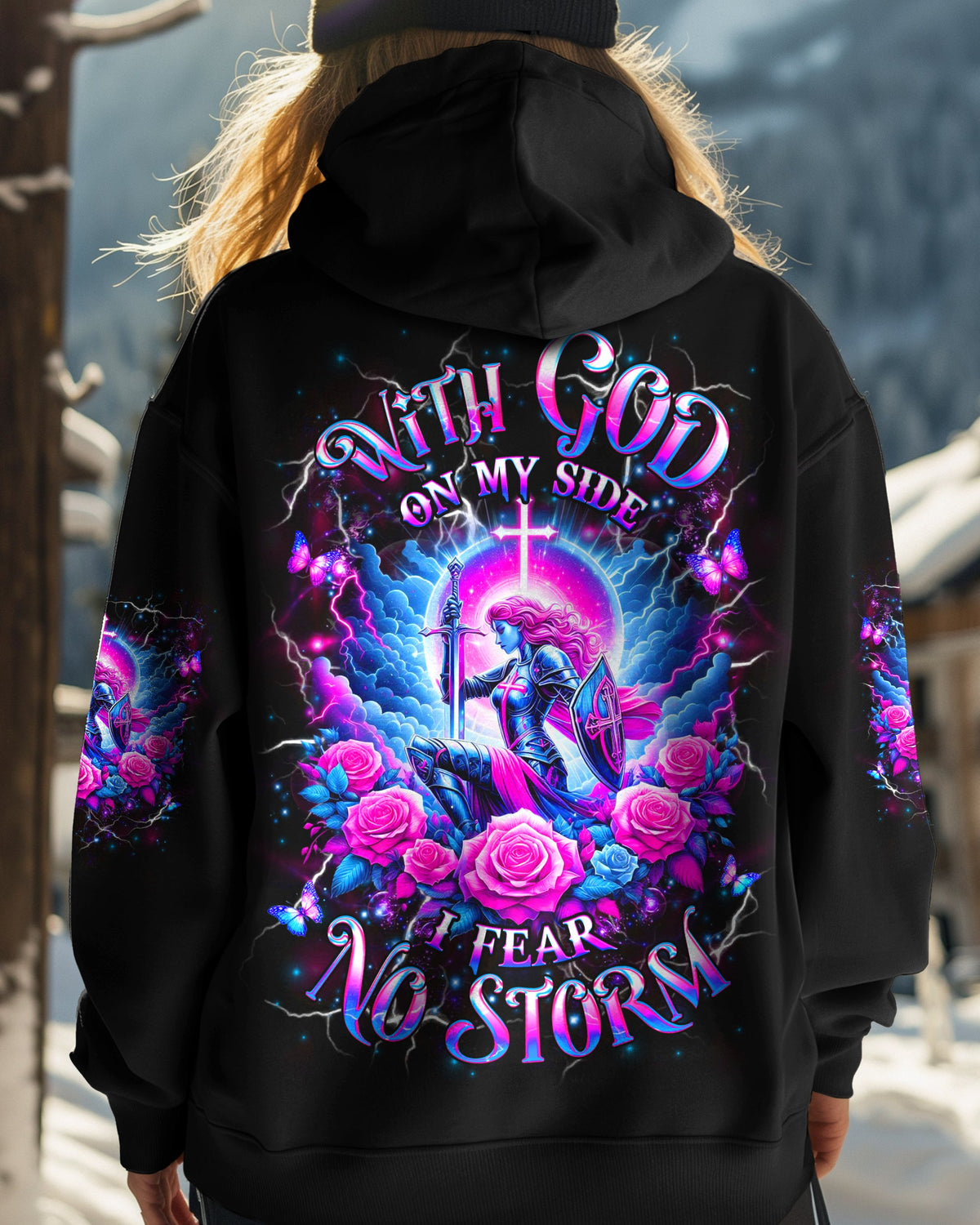 With God On My Side I Fear No Storm Women's All Over Print Shirt - Yhhg1902252
