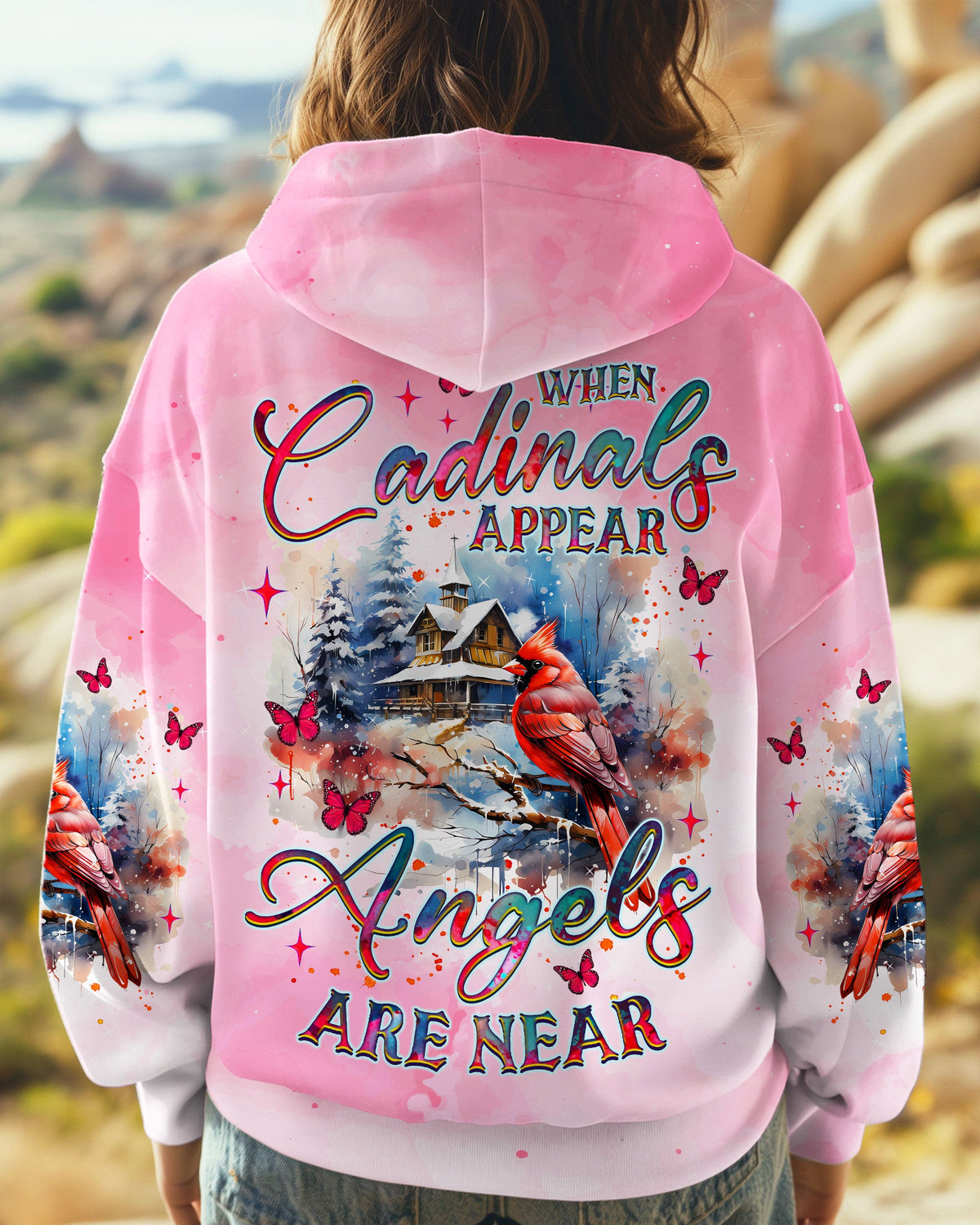 Cardinals Appear When Angels Are Near Women's All Over Print Shirt - Tlnz1401252