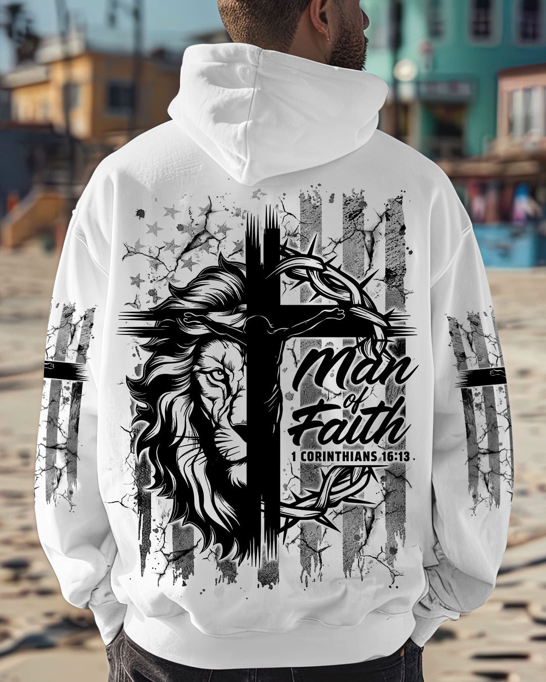 Man Of Faith Lion Men's All Over Print Shirt  - Tlnz0611243