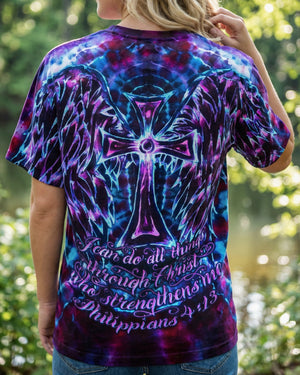 Faith In Light Wing Cross Swirl Women's All Over Print Shirt - Ri3103261