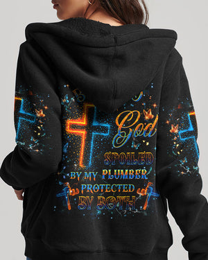 BLESSED BY GOD SPOILED BY MY PLUMBER ALL OVER PRINT - YHHG0108253