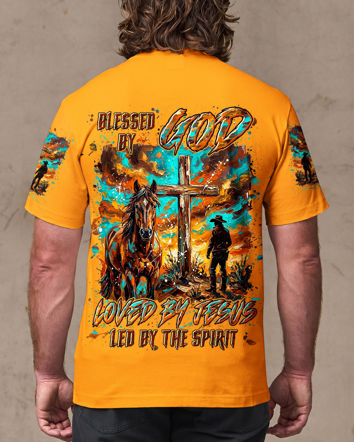 Blessed By God Loved By Jesus Men's All Over Print Shirt - Tyln2306262