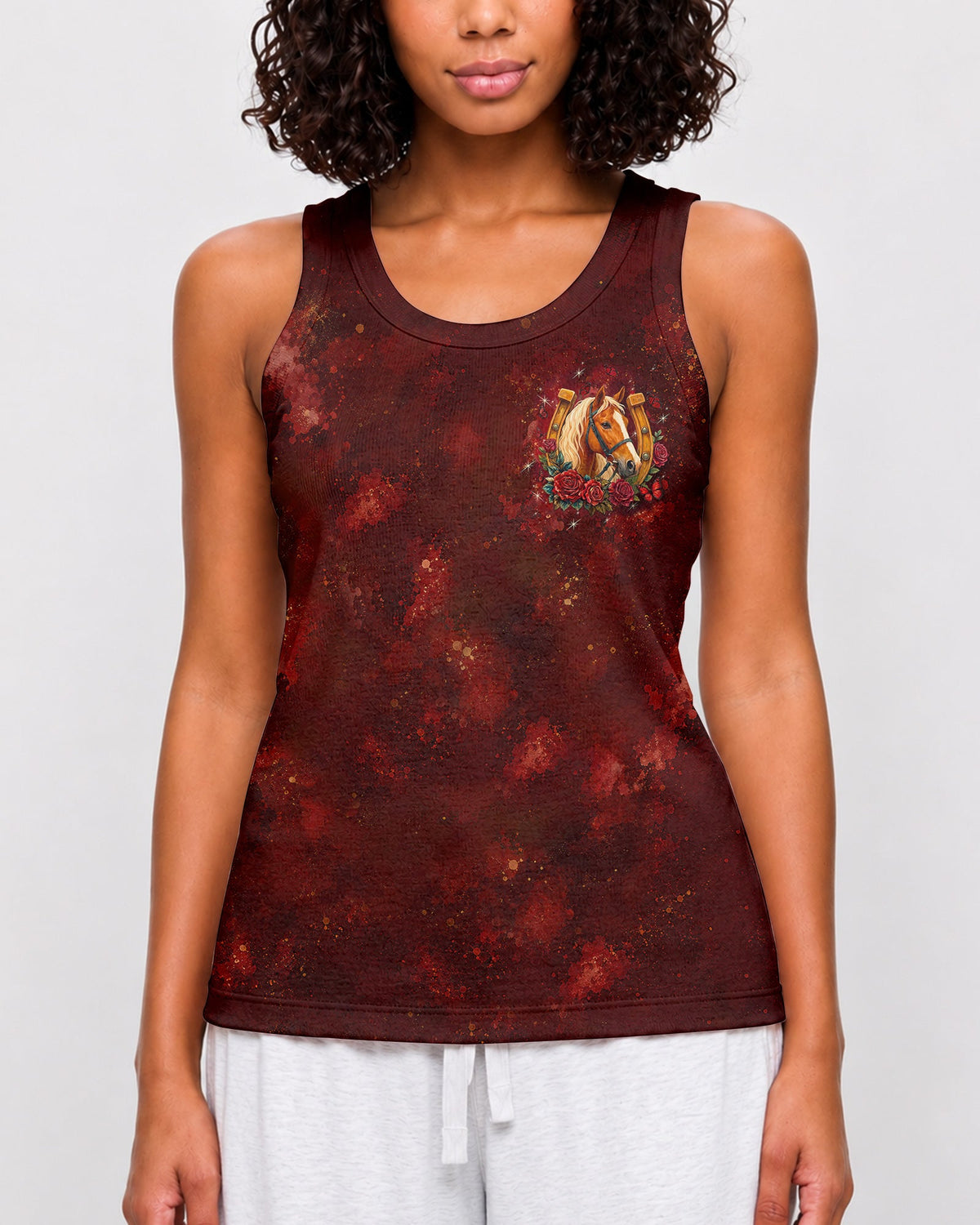 This Girl Runs On Jesus And Horses Women's All Over Print Shirt - Tltw2807261