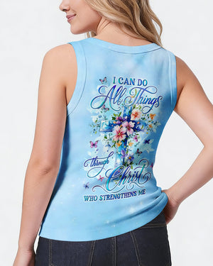 I Can Do All Things Cross Flowers Women's All Over Print Shirt - Tyln1606262