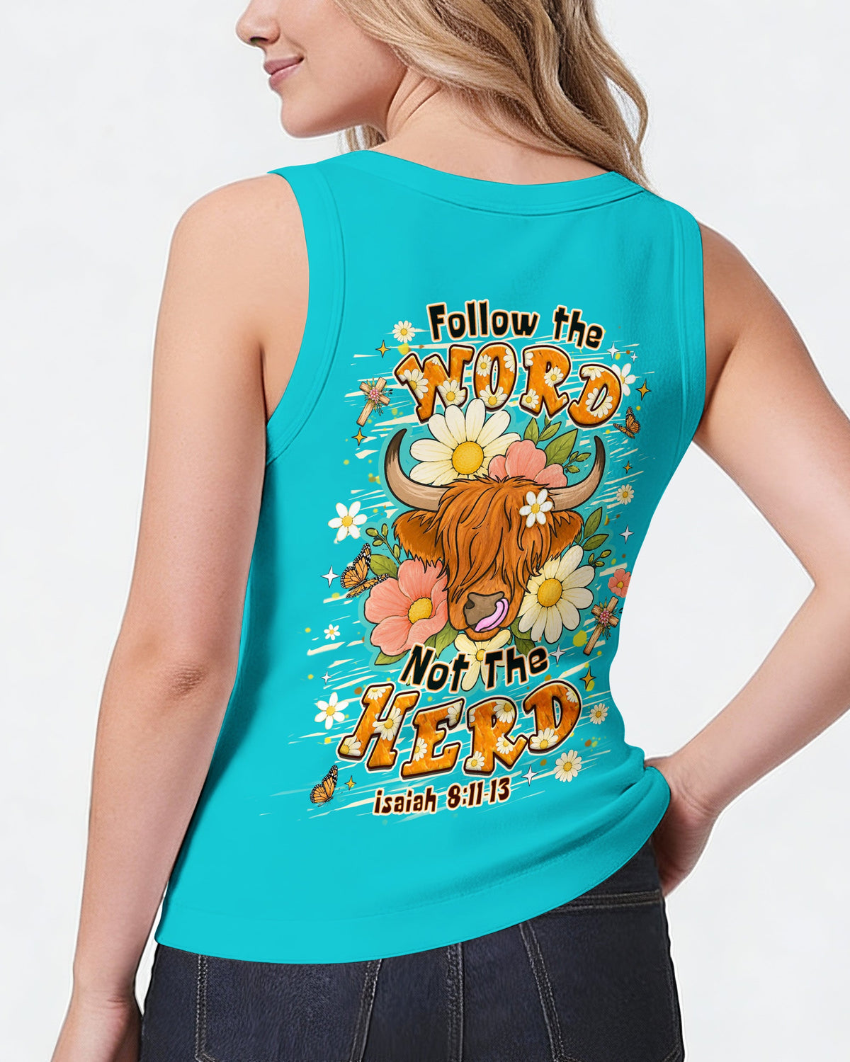 Follow The Word Highland Cow  Women's All Over Print Shirt - Tlhn0707262