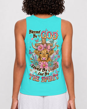 Blessed By God Highland Cow Women's All Over Print Shirt - Tlhn2807263