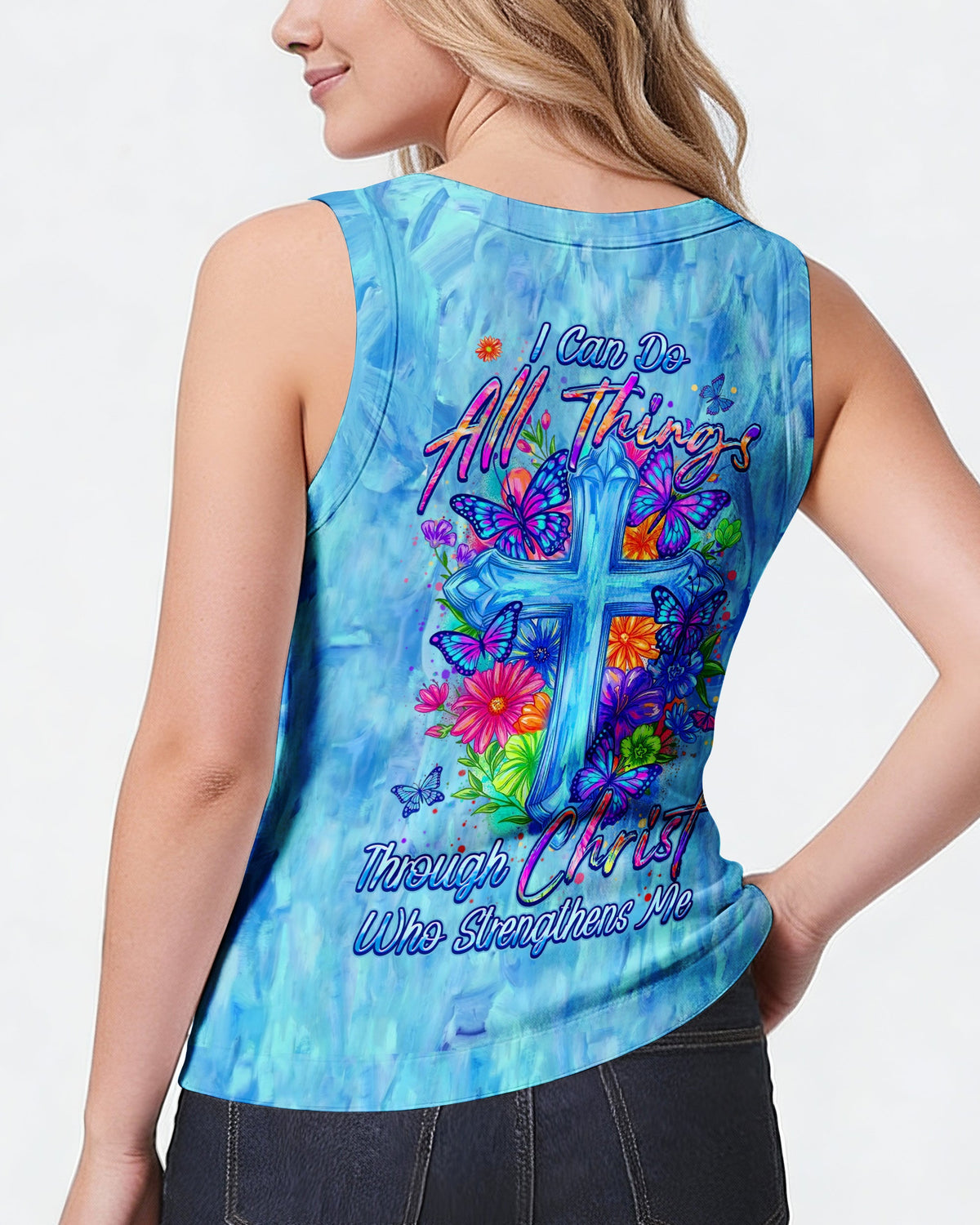 I Can Do All Things Floral Women's All Over Print Shirt  - Tlhn2004262