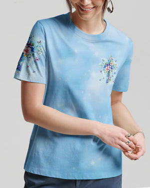 I Can Do All Things Cross Flowers Women's All Over Print Shirt - Tyln1606262