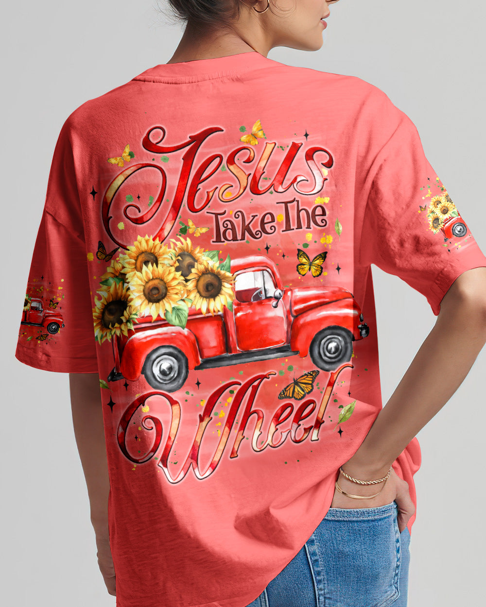 Jesus Take The Wheel Women's All Over Print Shirt - Tyqy1704262