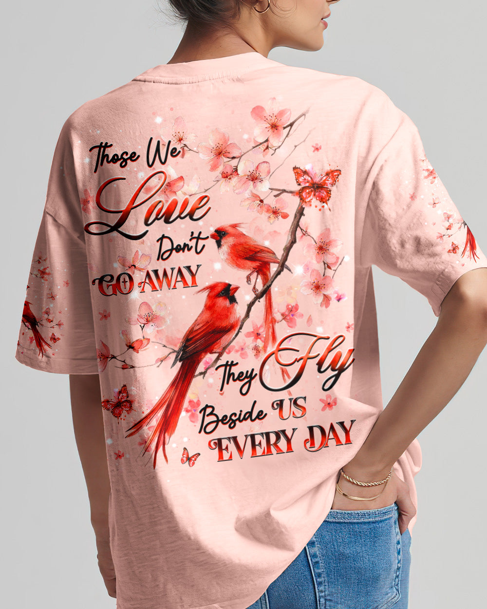 Those We Love Don’t Go Away Cardinal Women's All Over Print Shirt - Tlhg1604263
