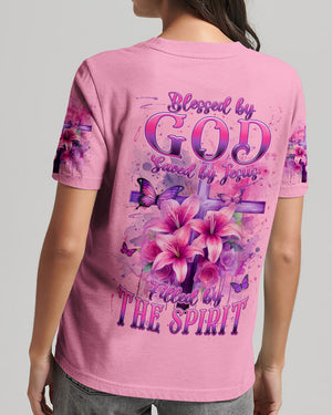 Blessed By God Saved By Jesus Women's All Over Print Shirt - Tyln2503263