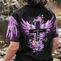 Faith Butterfly Purple Rose Women's All Over Print Shirt - Tltm2406234