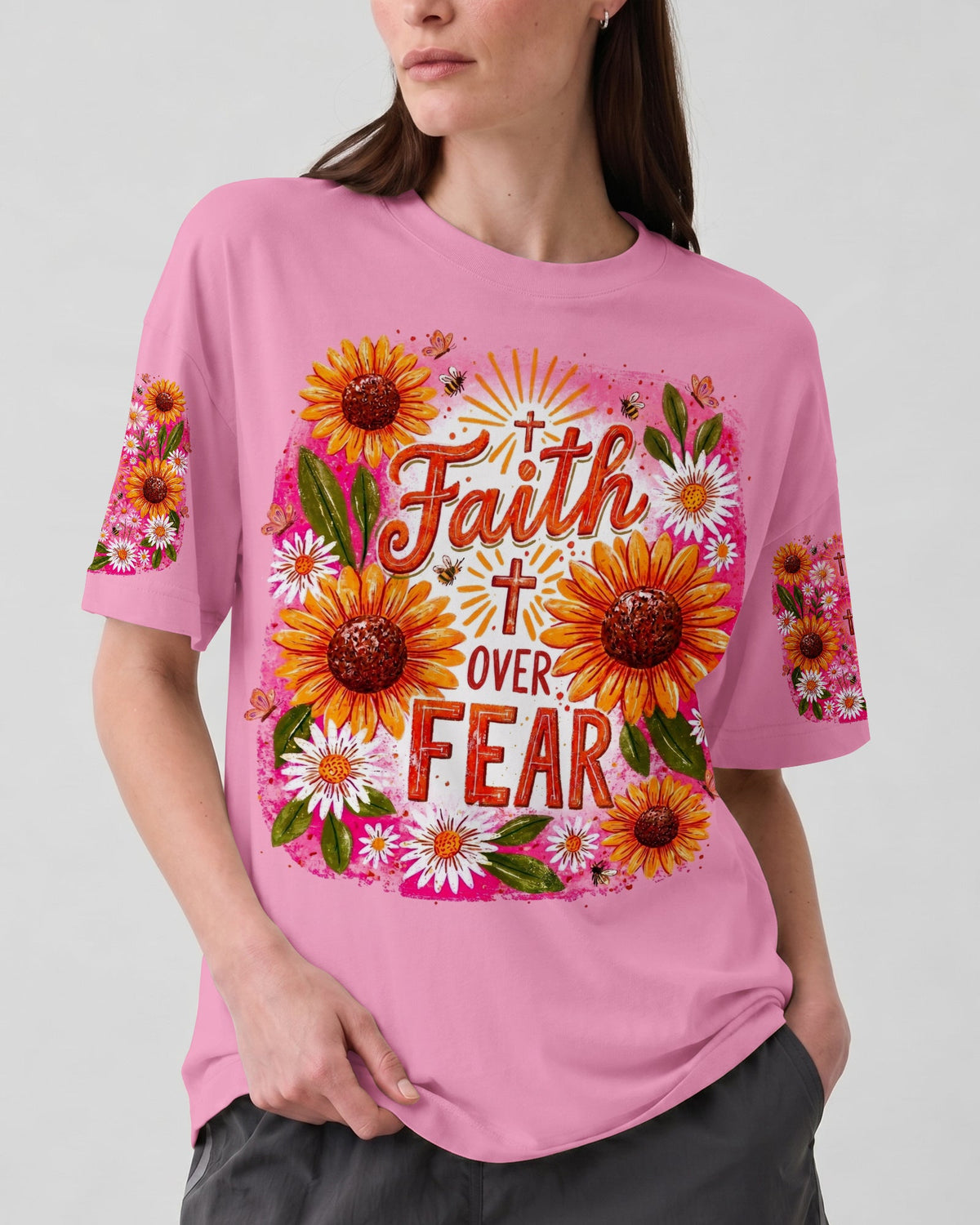 Faith Over Fear Women's All Over Print Shirt - Tyln1707262