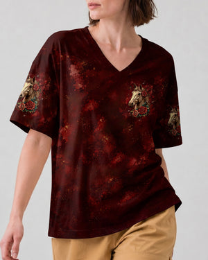 Blessed By God Horse Women's All Over Print Shirt - Tltw2707265