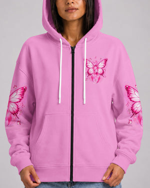 In October We Wear Pink Butterfly Breast Cancer Awareness Women's All Over Print Shirt - Tlnt2107264