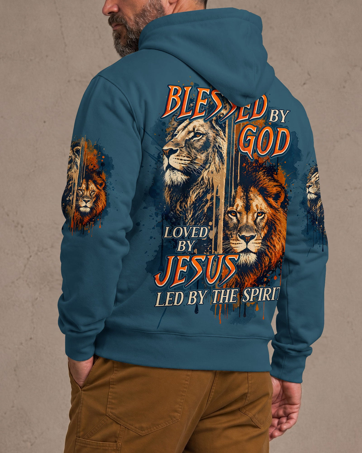 Blessed By God Lion Men's All Over Print - Typq0607264
